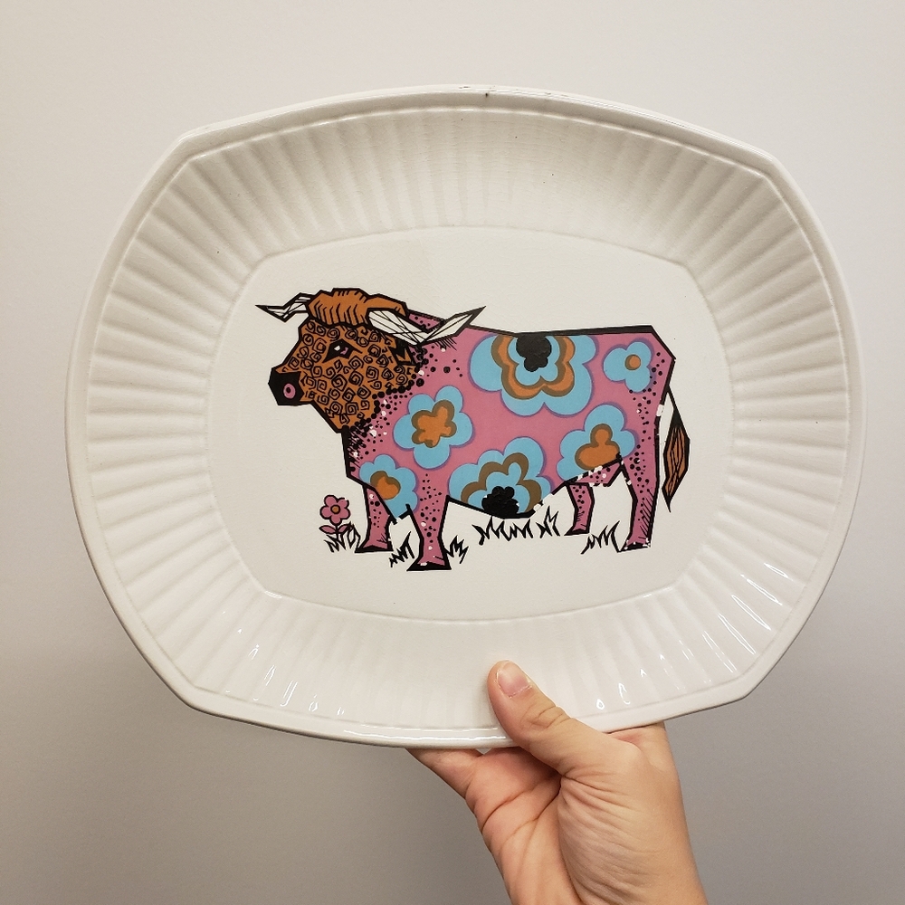 Vintage ironstone Beefeater plate 1960's